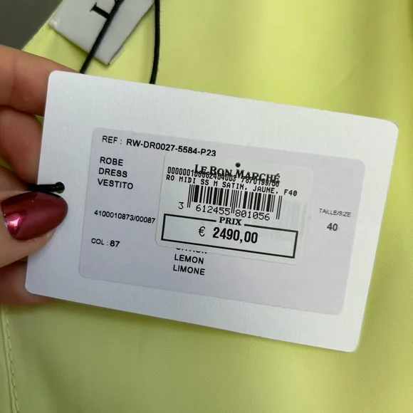 Lanvin Sleeveless B Neck Flare MIDI Dress Gown in Satin. Size 40 Fr. - Picture 10 of 10